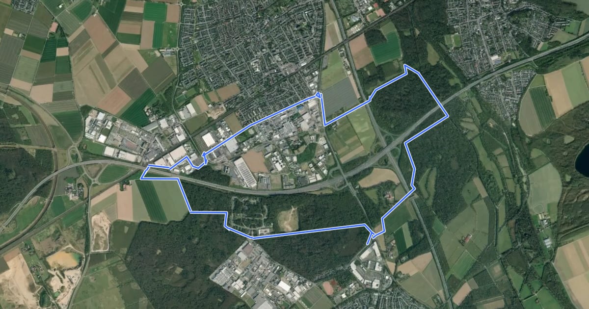 Маршрут Kerpen Rundweg K11 на спутниковом снимке