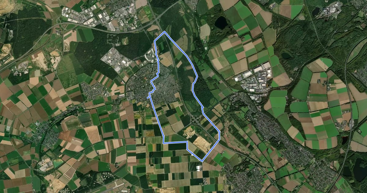 Маршрут Kerpen Rundweg K3 на спутниковом снимке