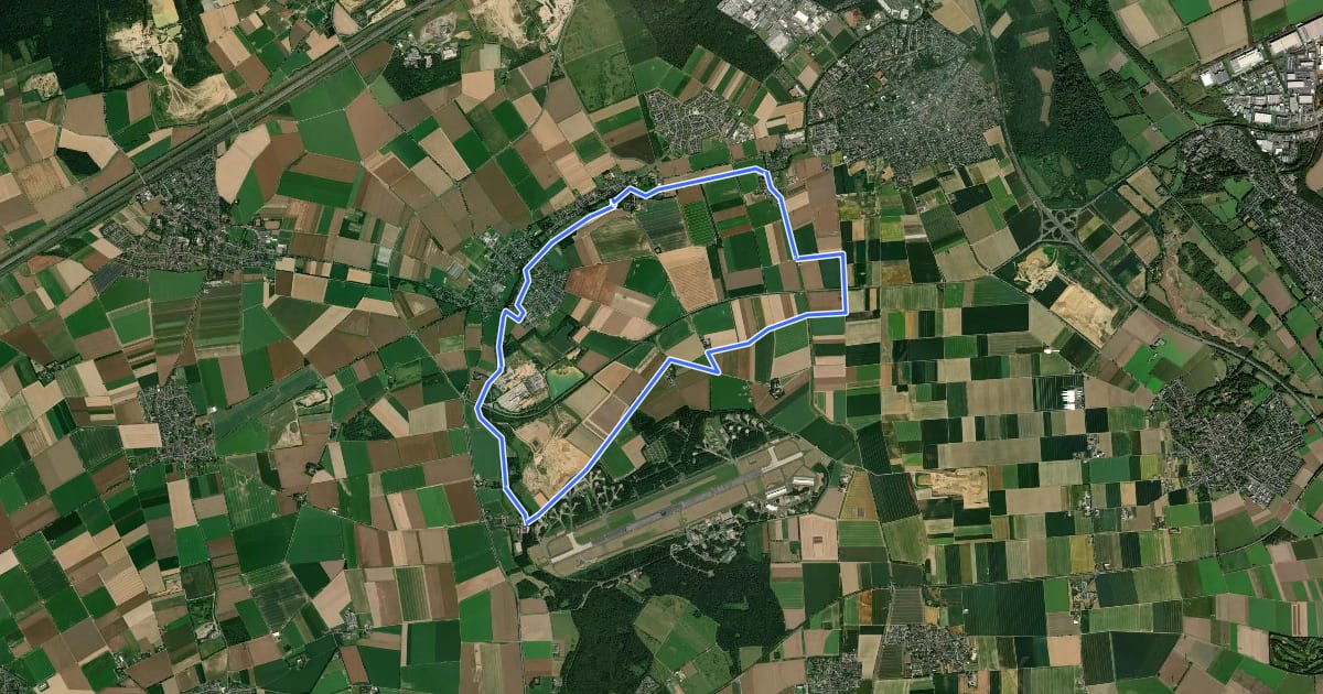 Маршрут Kerpen Rundweg K4 на спутниковом снимке
