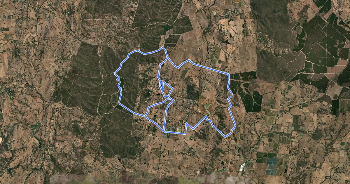 Маршрут Kersbrook Horse Trail на спутниковом снимке