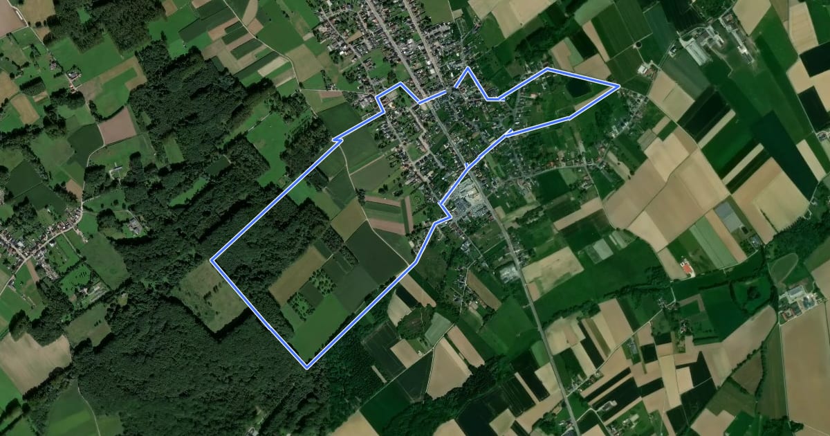 Маршрут Kersenwandeling на спутниковом снимке