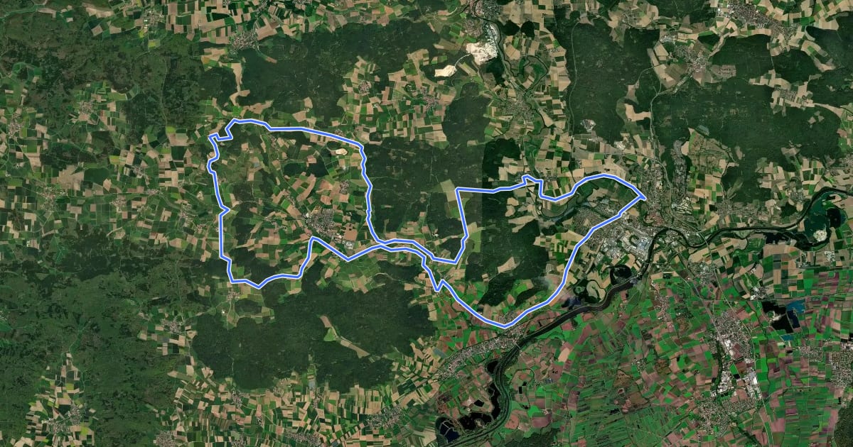 Маршрут Kesseltalrundweg на спутниковом снимке