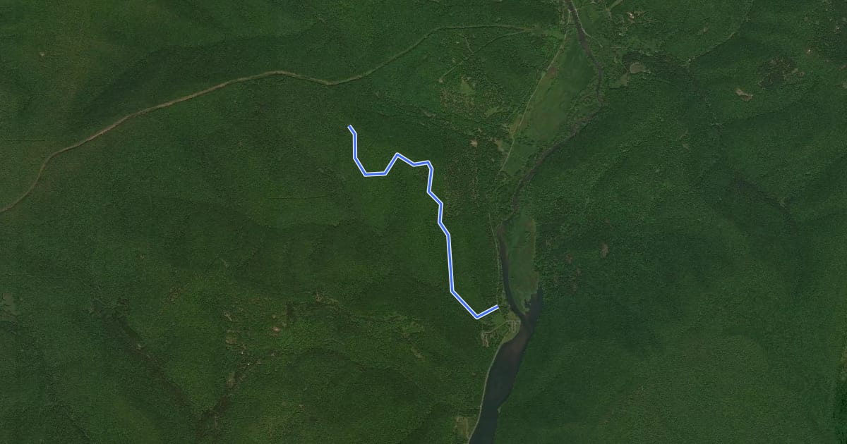 Маршрут Kettle Creek - Bearfield Road на спутниковом снимке