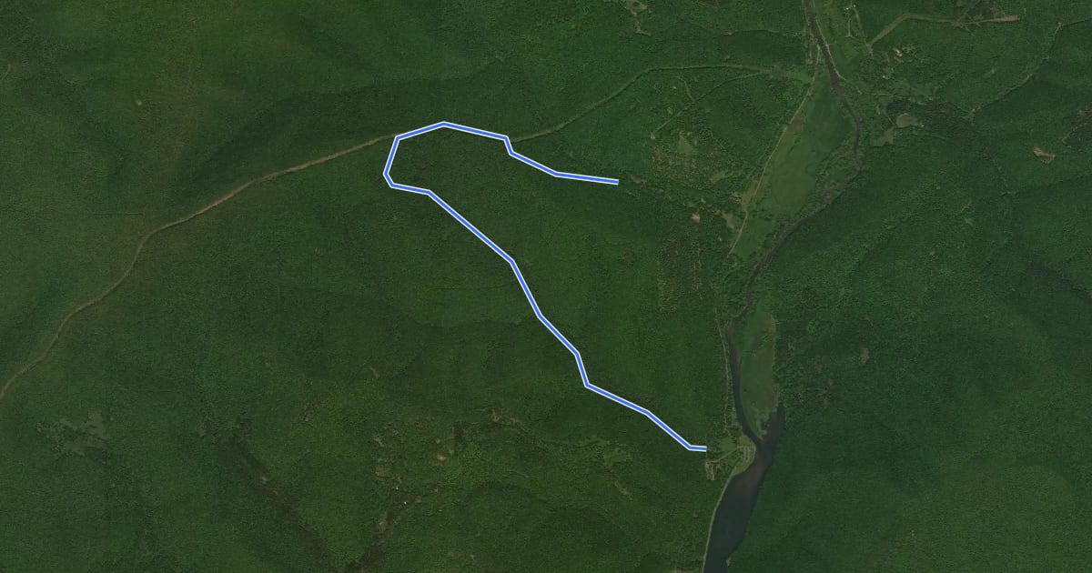 Маршрут Kettle Creek - Bearfield Run на спутниковом снимке
