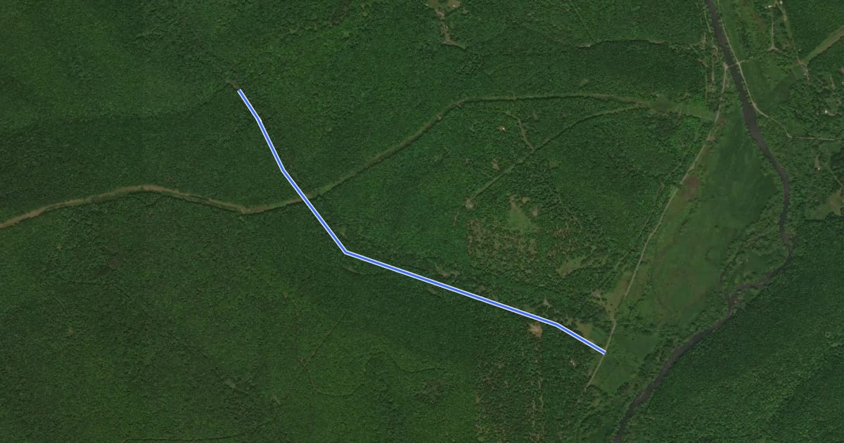 Маршрут Kettle Creek - Beaver Dam на спутниковом снимке