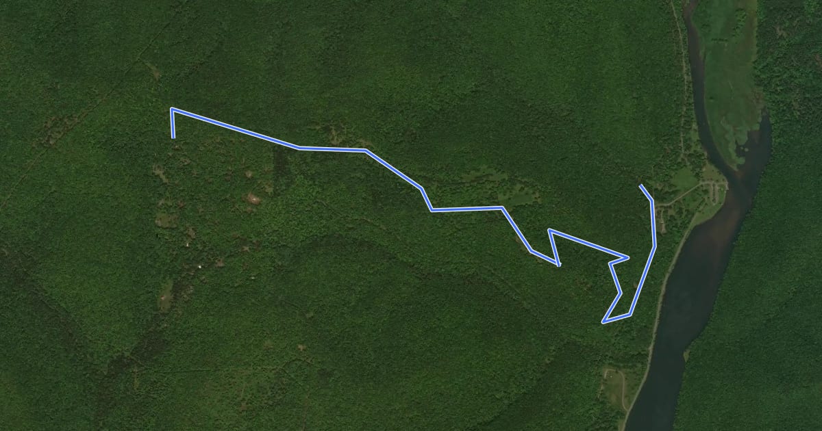 Маршрут Kettle Creek - Mairn's Lane на спутниковом снимке