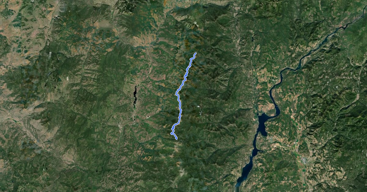 Маршрут Kettle Crest Trail North на спутниковом снимке