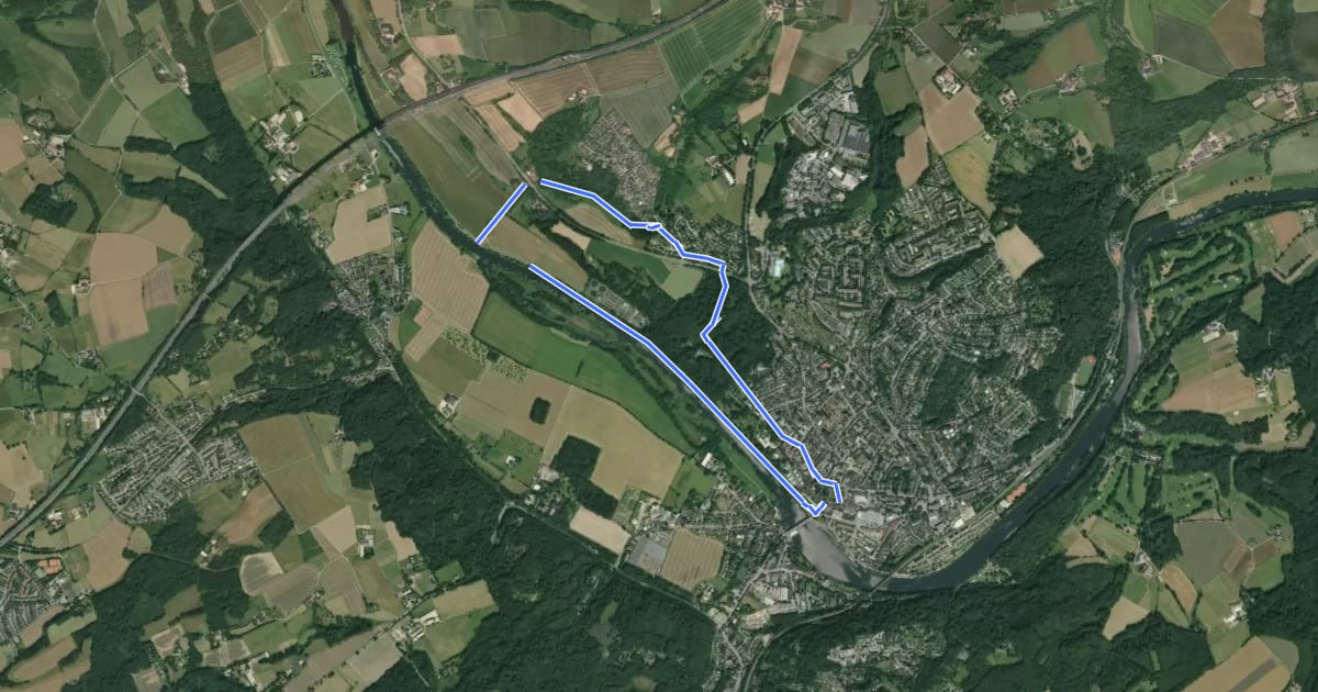 Маршрут Kettwig Rundweg A1 на спутниковом снимке