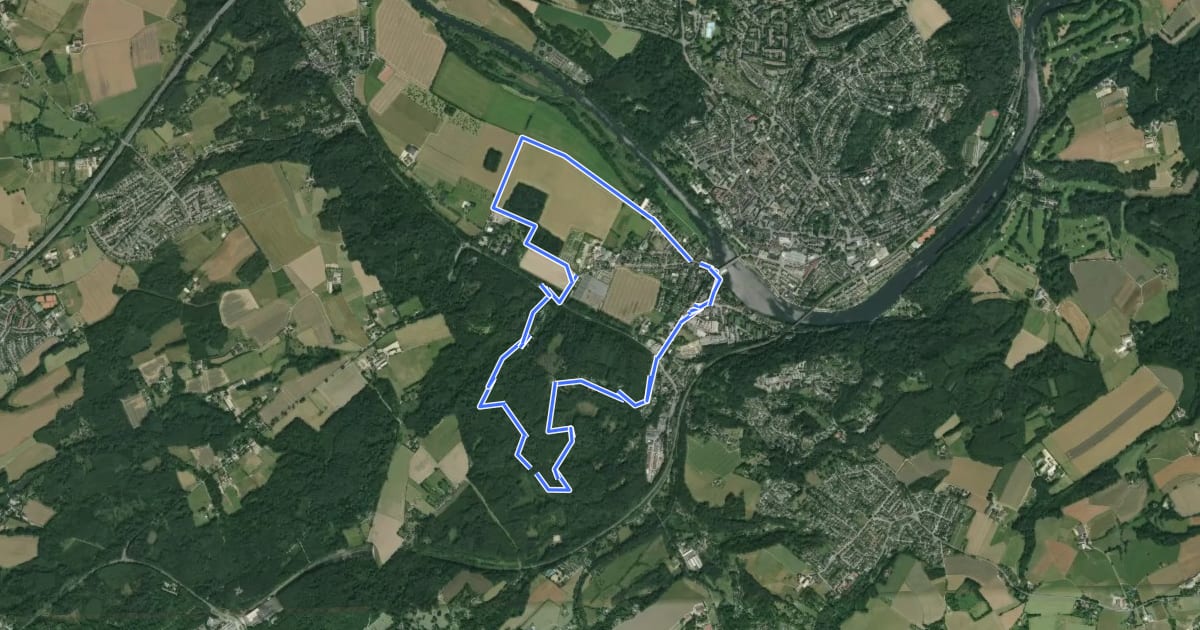 Маршрут Kettwig Rundweg A3 на спутниковом снимке