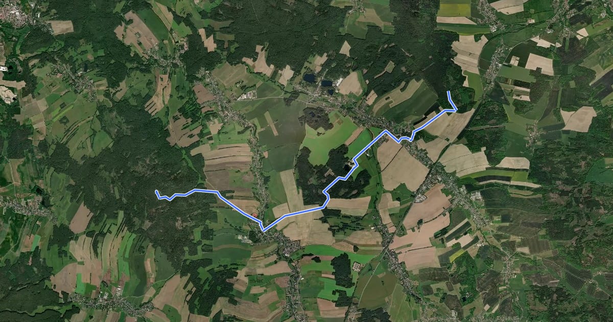 Маршрут Keulenberg - Oberlichtenau - Bischheim - Hofeberg на спутниковом снимке