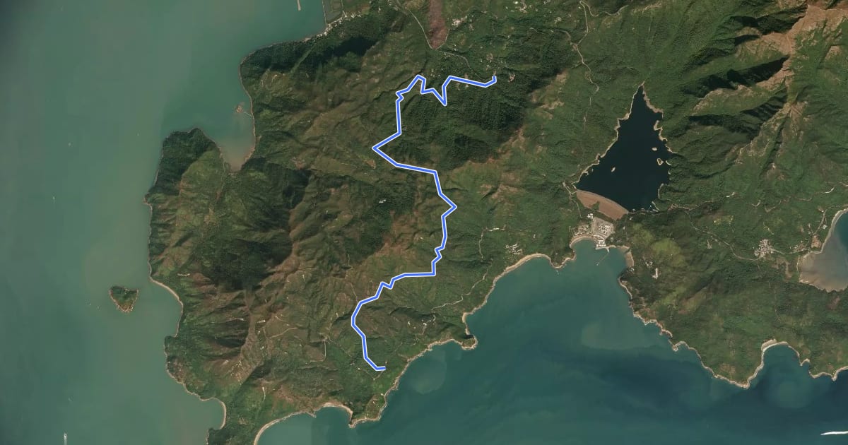 Маршрут 羌山郊遊徑 Keung Shan Country Trail на спутниковом снимке