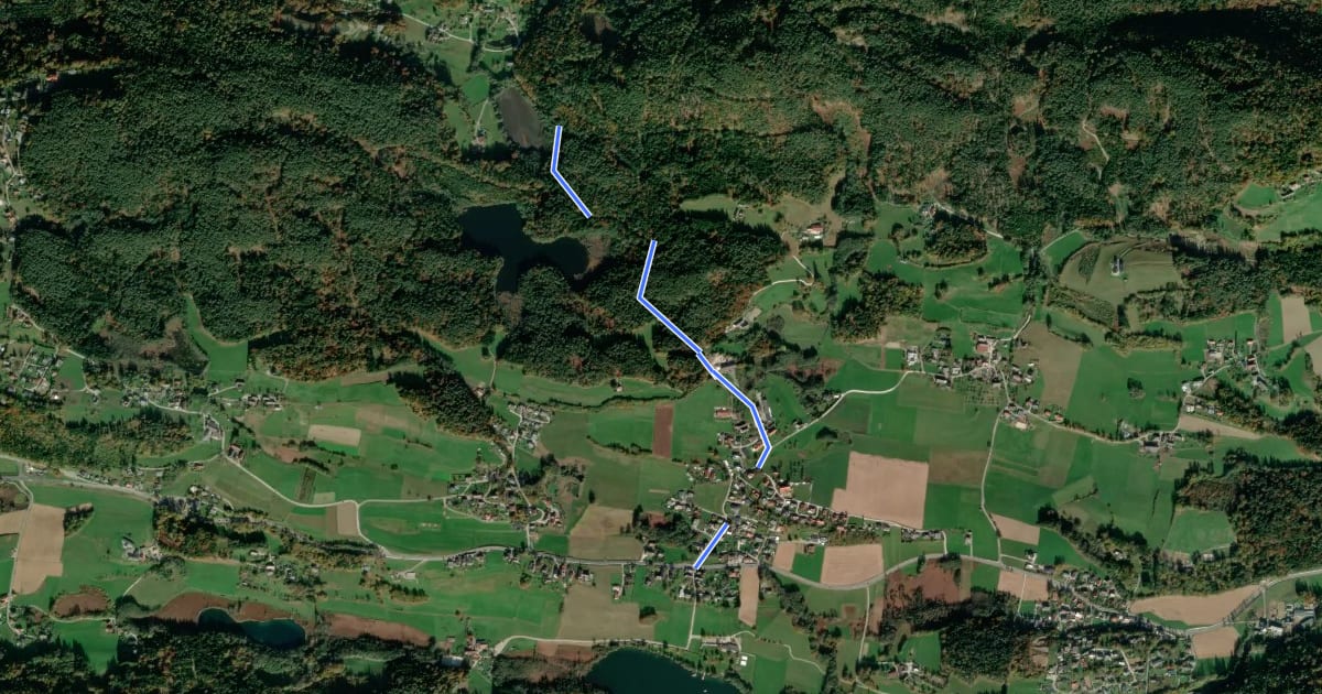 Маршрут Keutschach Wanderweg 17 на спутниковом снимке