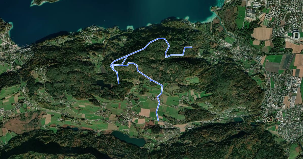Маршрут Keutschach Wanderweg 18 на спутниковом снимке