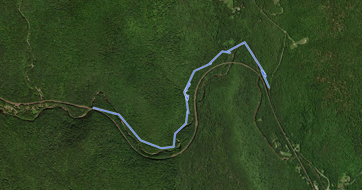 Маршрут Keystone Arch Bridges Trail на спутниковом снимке