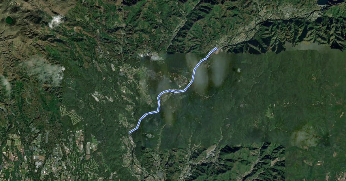 Маршрут KFT - Connection route на спутниковом снимке