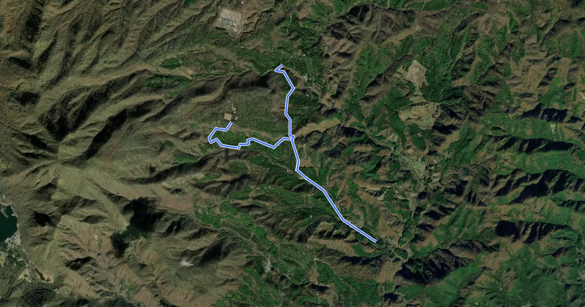 Маршрут KFT - G27 - Hanamigahara hiking course на спутниковом снимке