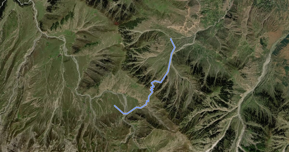 Маршрут Khasnari Gali на спутниковом снимке