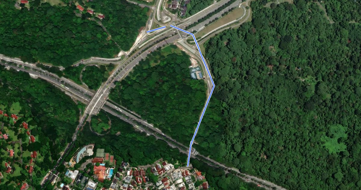 Маршрут Kheam Hock Park Connector на спутниковом снимке
