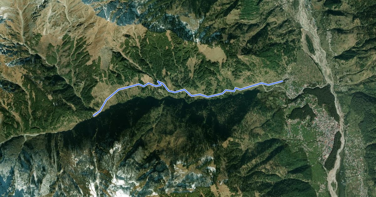 Маршрут Kho Waterfall на спутниковом снимке