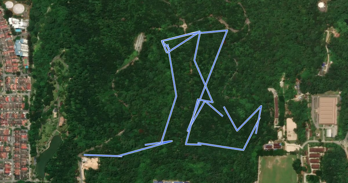 Маршрут Kiara Hills Trail A (Orange) на спутниковом снимке