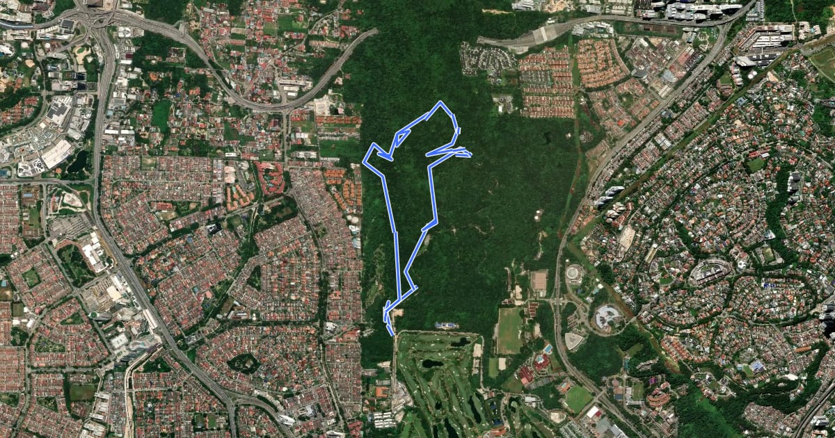 Маршрут Kiara Hills Trail B (Blue) на спутниковом снимке