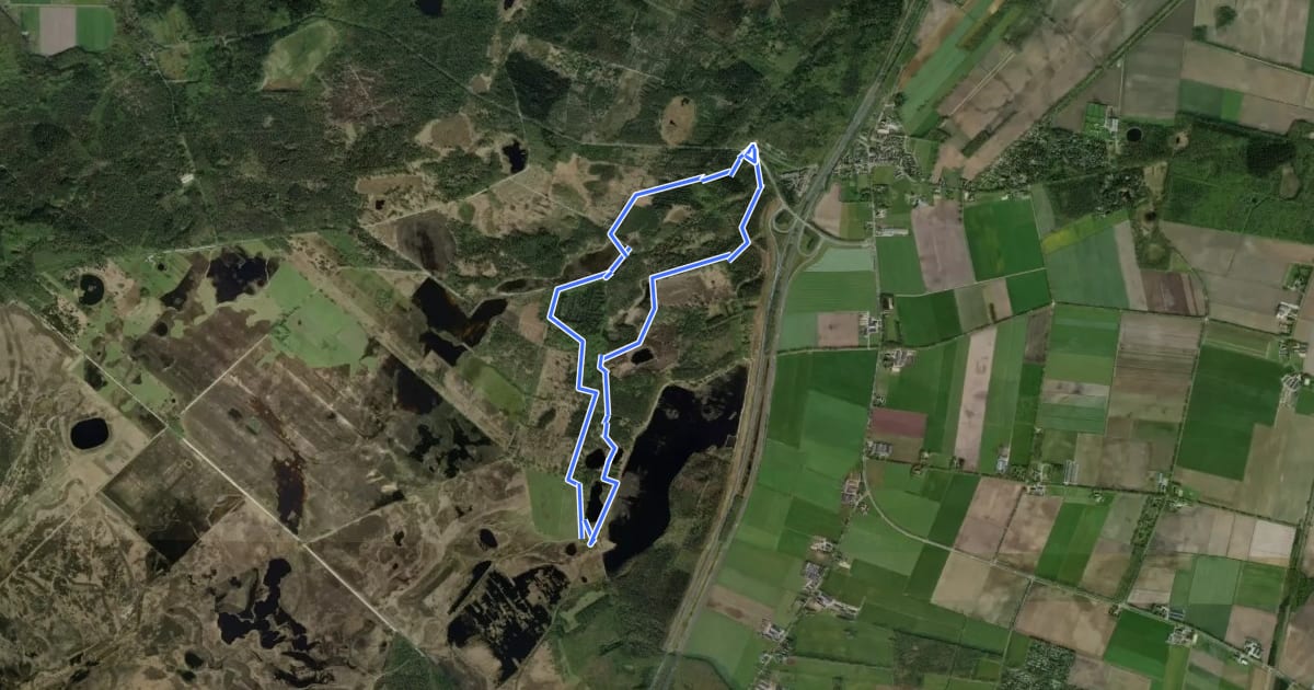 Маршрут Kibbelhoekwandeling на спутниковом снимке