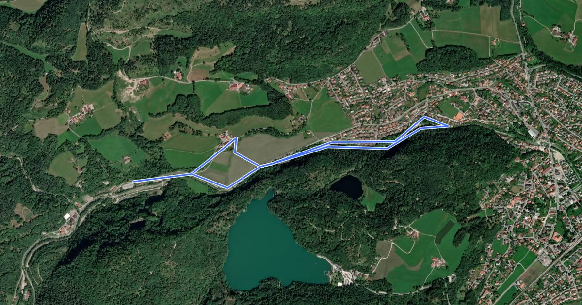 Маршрут Kieferer Energiewanderweg (Grüne Tour) на спутниковом снимке