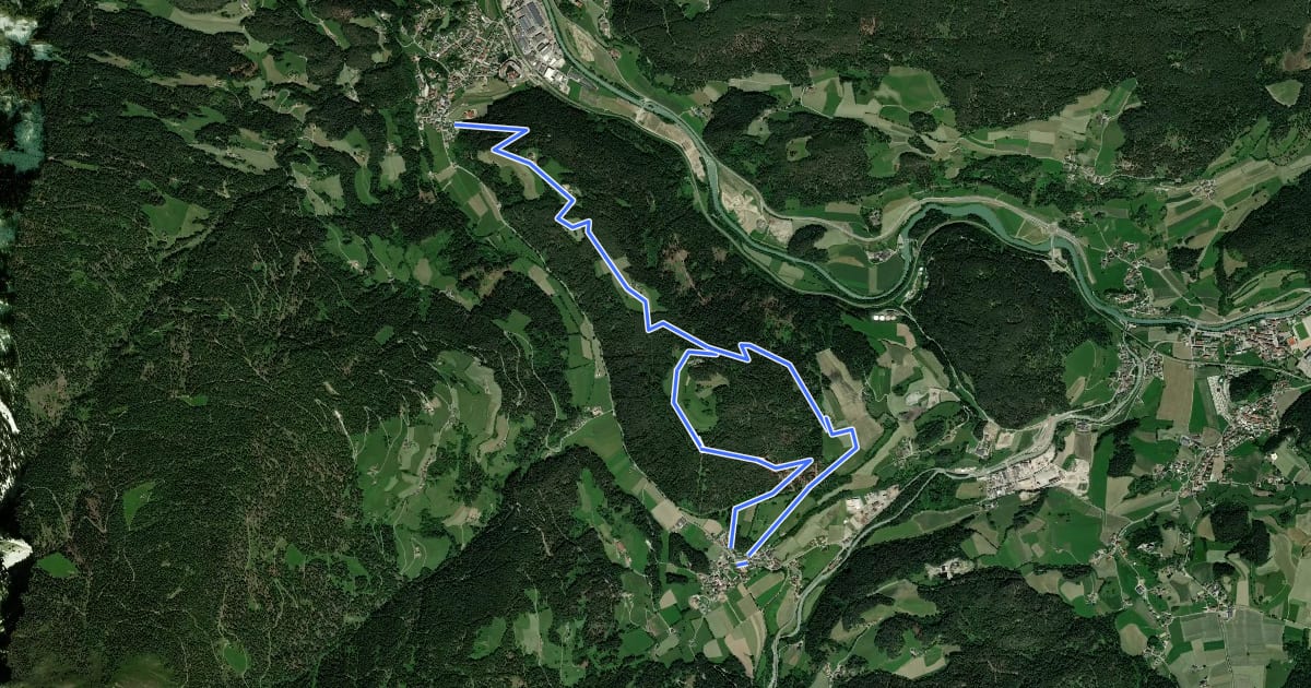 Маршрут Kienbergweg на спутниковом снимке