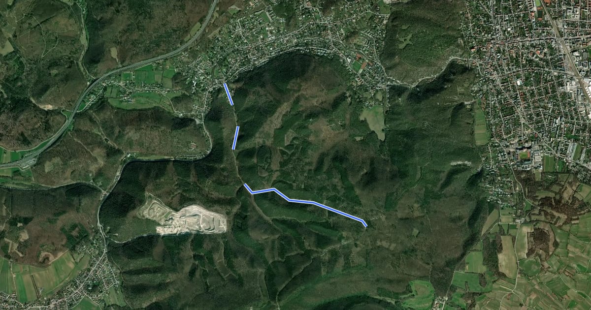 Маршрут Kiental Route на спутниковом снимке