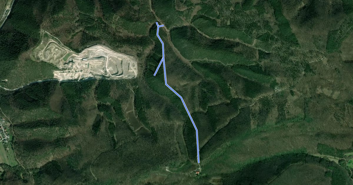 Маршрут Kiental Trail на спутниковом снимке