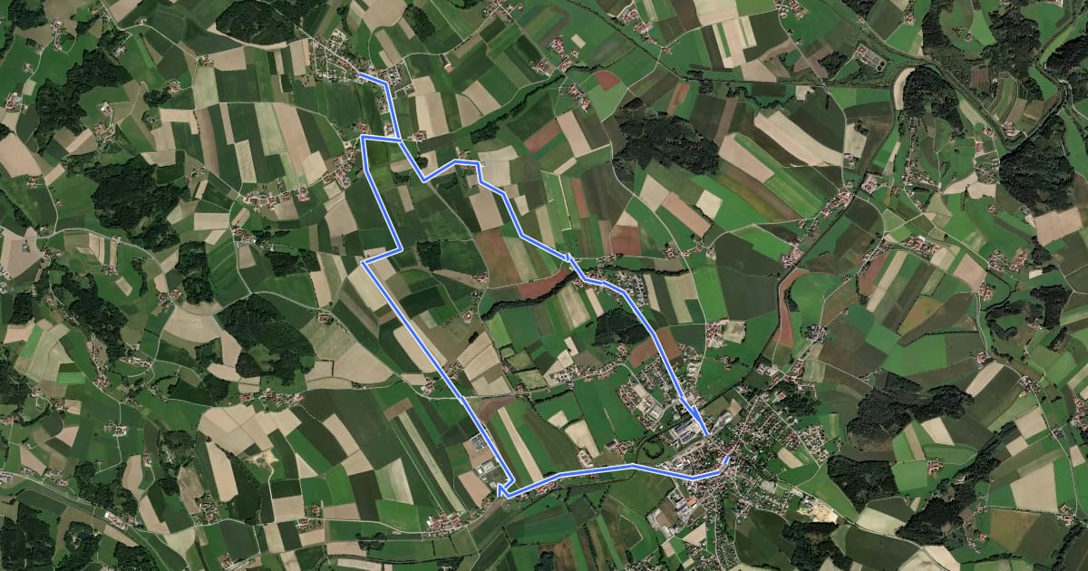 Маршрут Kienzlweg nach Heiligenberg на спутниковом снимке