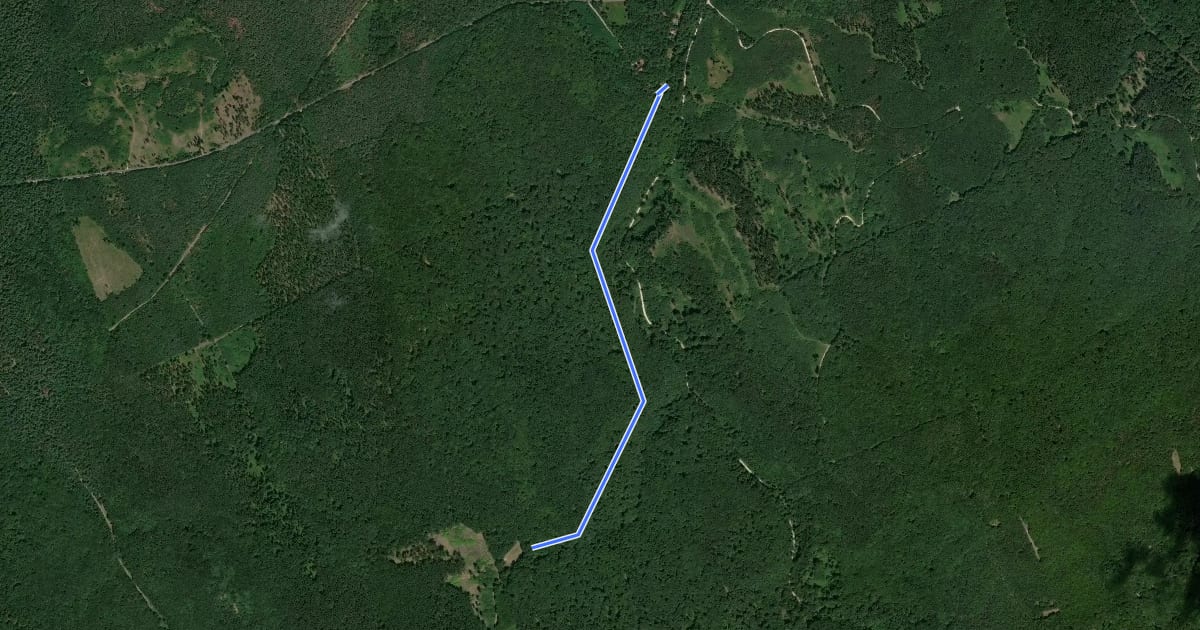 Маршрут KII (Likas-kő) на спутниковом снимке