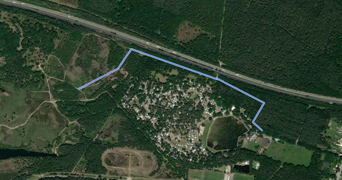 Маршрут Kikbeekbron aanlooproute Kikmolen на спутниковом снимке