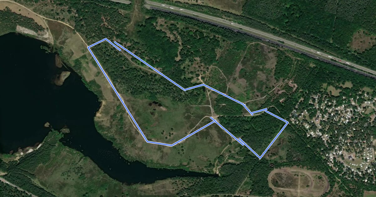 Маршрут Kikbeekbron Groene rechthoek на спутниковом снимке