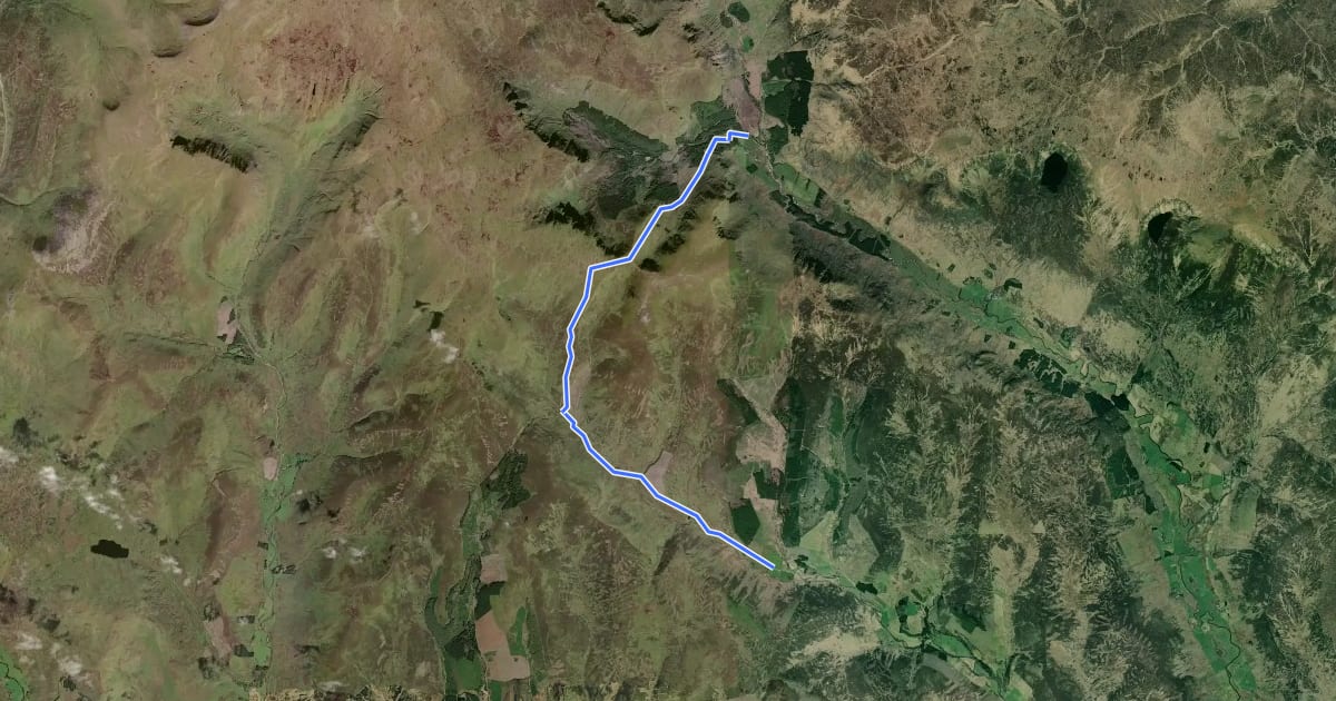 Маршрут Kilbo Path на спутниковом снимке