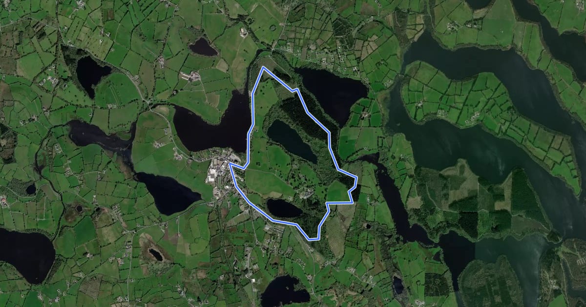 Маршрут Killeshandra Loop на спутниковом снимке