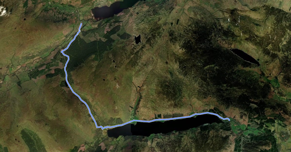Маршрут Killin to St Fillans на спутниковом снимке