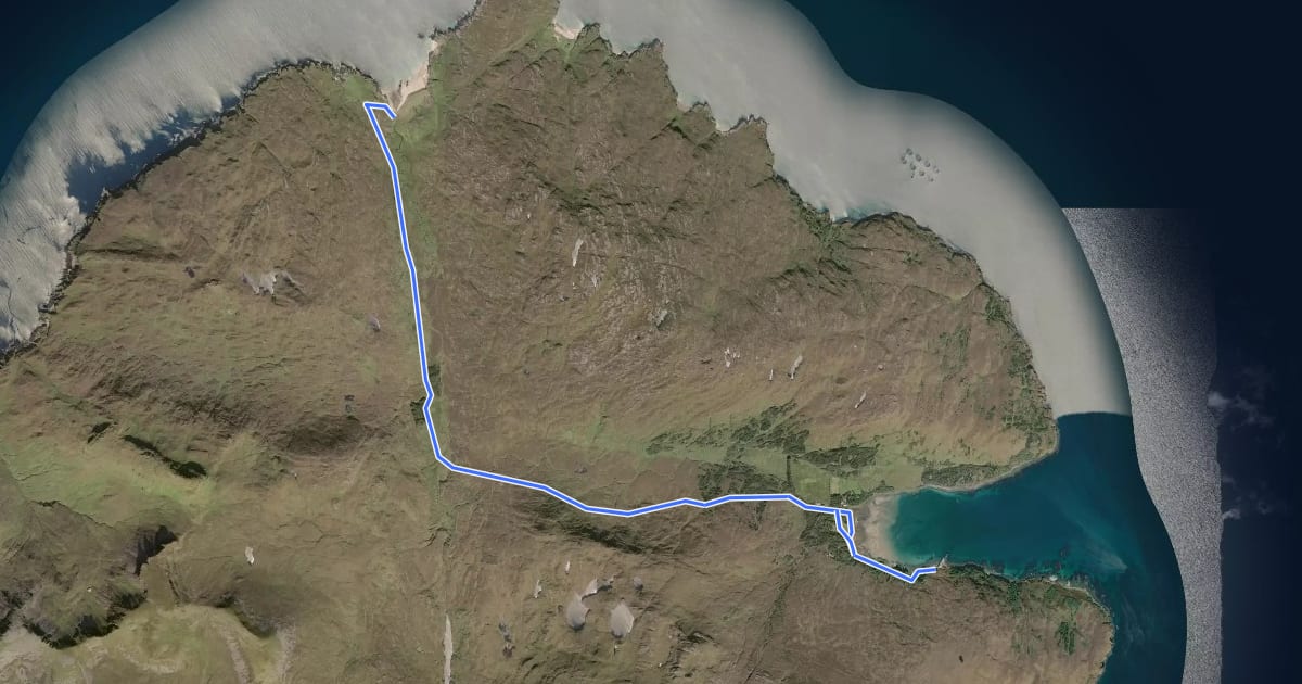 Маршрут Kilmory Bay на спутниковом снимке