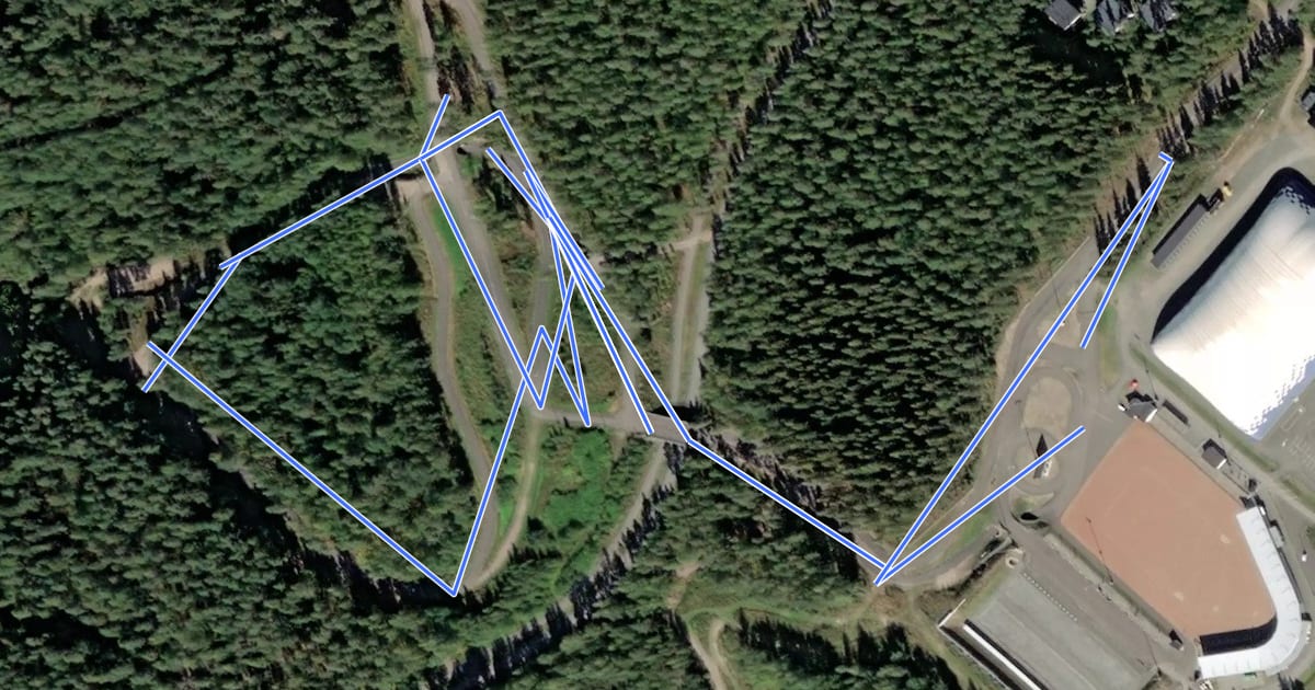 Маршрут Kilpalatu 2,5km на спутниковом снимке