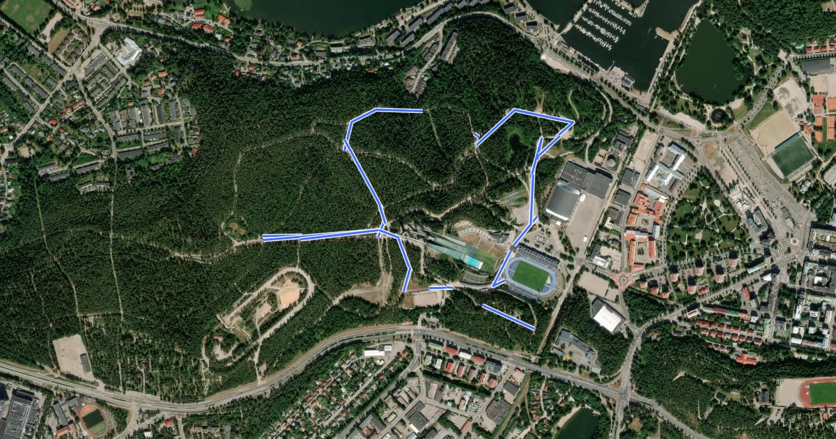 Маршрут Kilpalatu 5km на спутниковом снимке