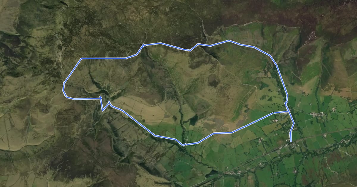 Маршрут Kinder Scout Circular Walk, High Peak на спутниковом снимке
