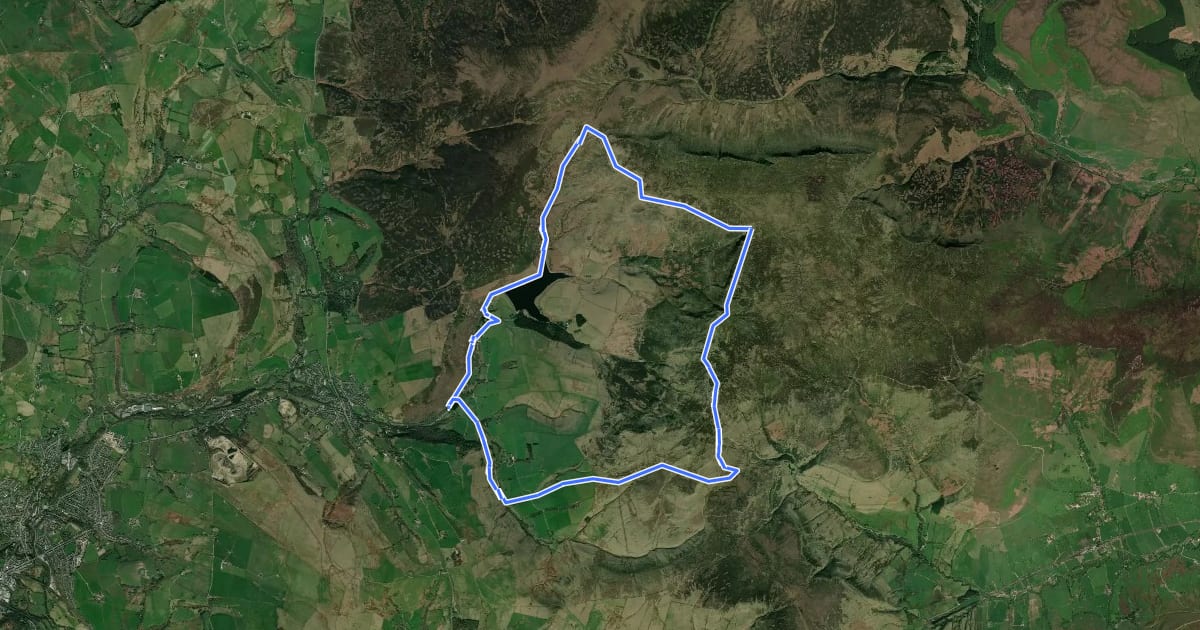 Маршрут Kinder Scout Mass Trespass Walk, High Peak на спутниковом снимке