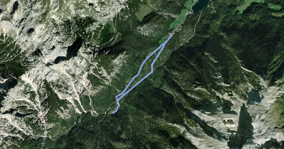 Маршрут Kinder-Wangen-Wanderung Ragertalm Göllner-Kampel на спутниковом снимке