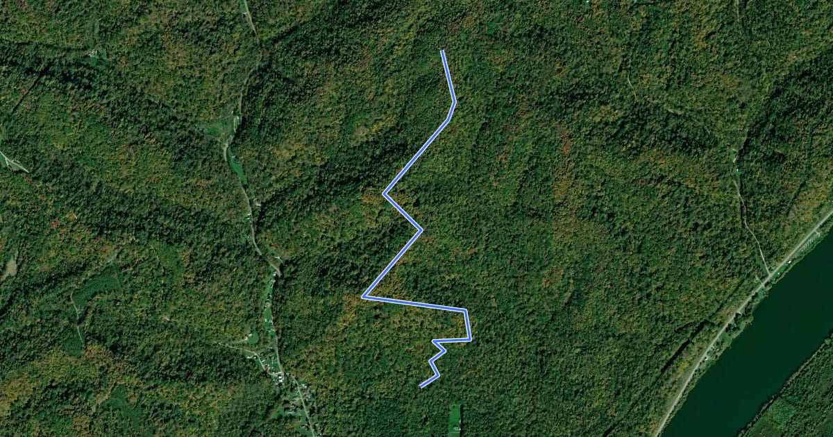 Маршрут Kinderhook - Campfire Trail на спутниковом снимке