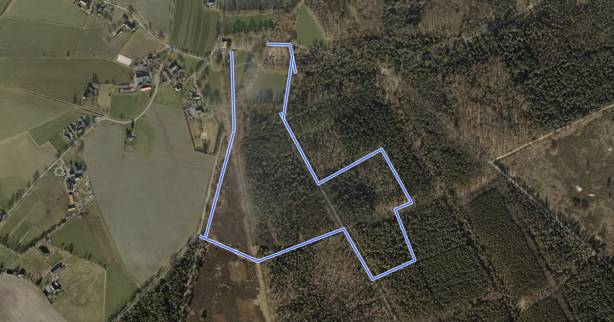 Маршрут Kinderwandelroute Wout de Wolf на спутниковом снимке