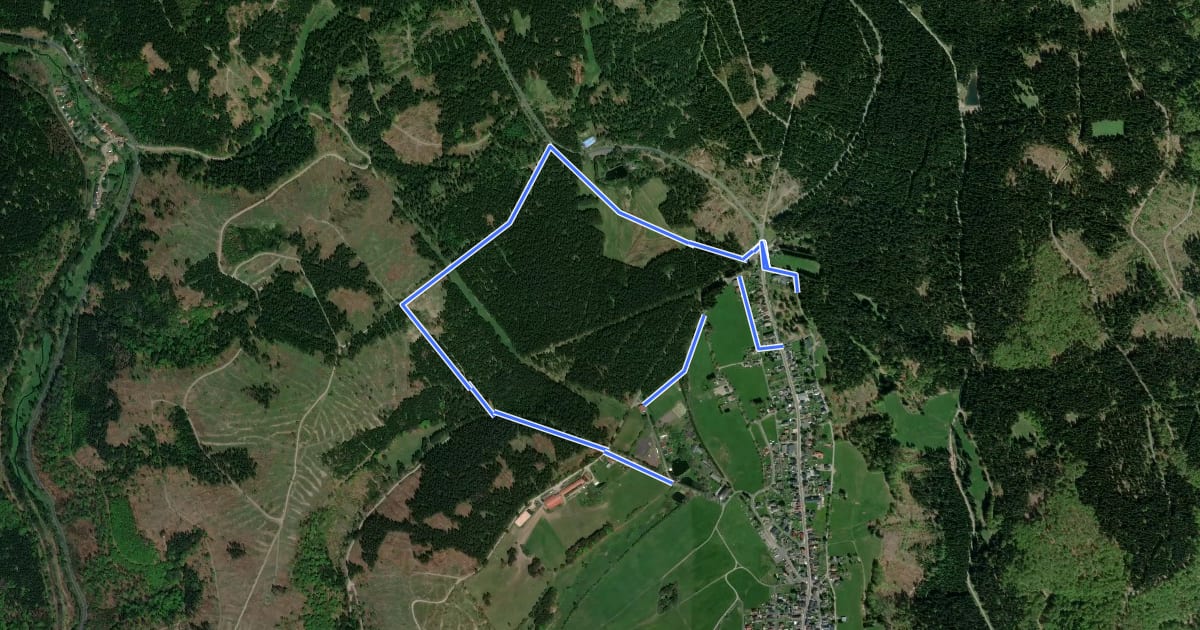 Маршрут Kinderwanderweg Zwergenpfad Frauenwald на спутниковом снимке
