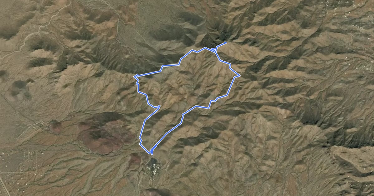 Маршрут King Canyon / Gould Mine Loop на спутниковом снимке