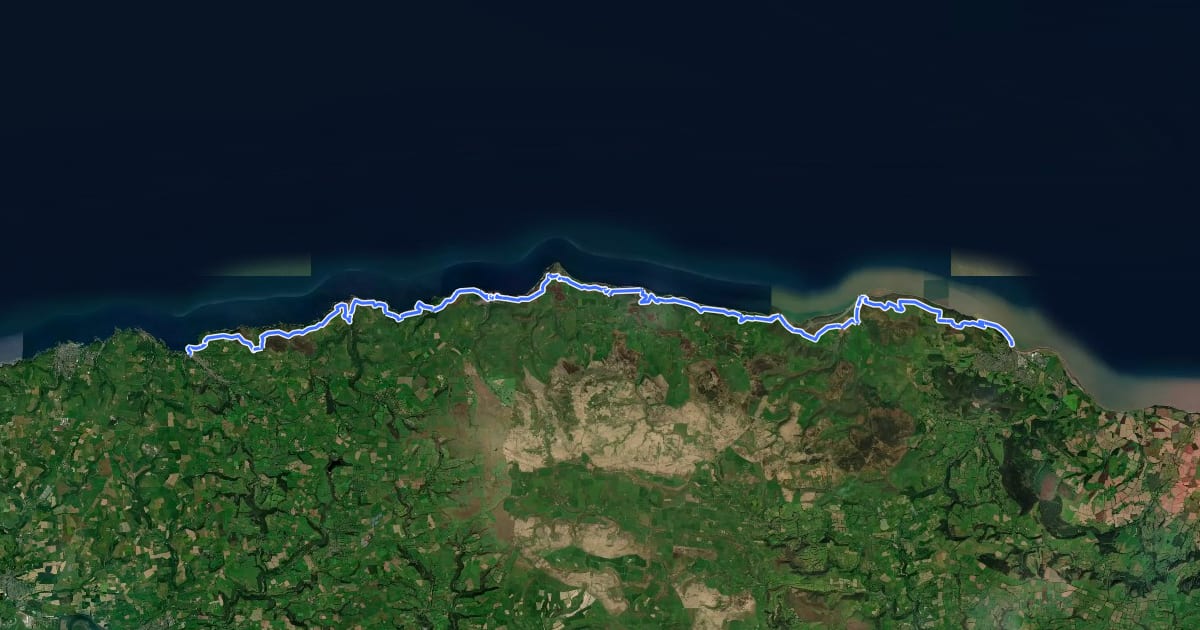 Маршрут King Charles III England Coast Path: Minehead to Combe Martin на спутниковом снимке