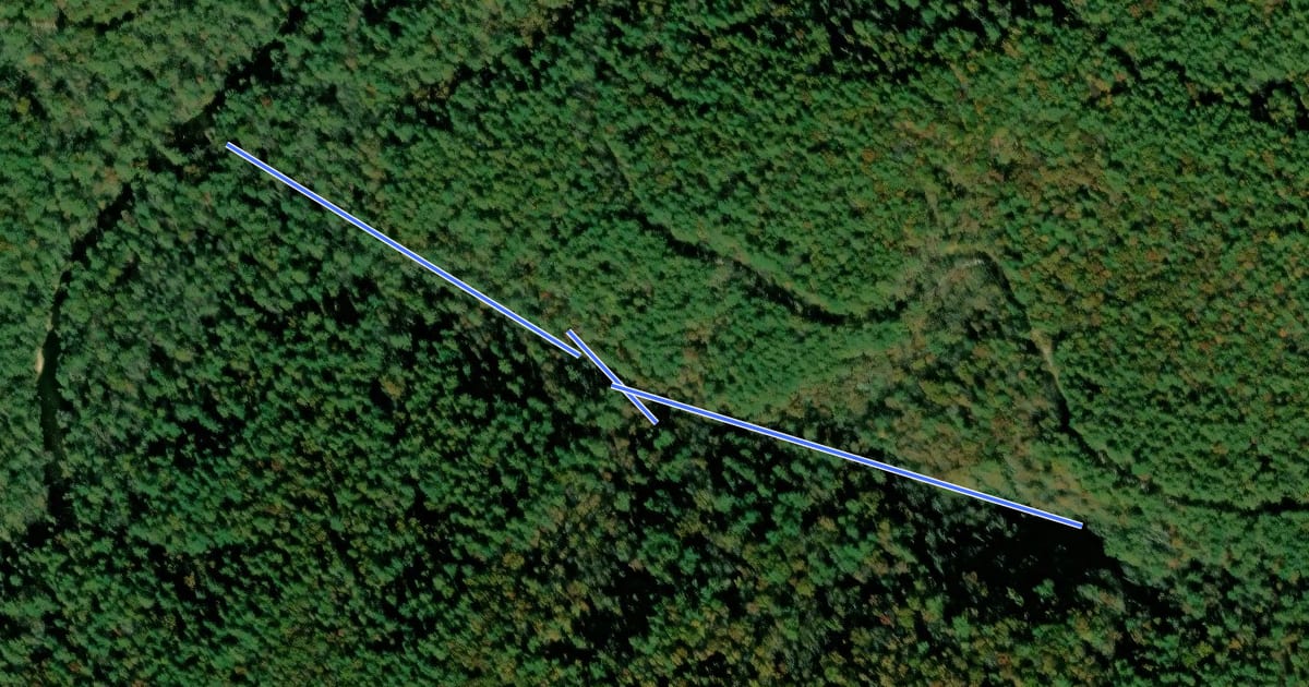 Маршрут King Creek Falls Trail на спутниковом снимке