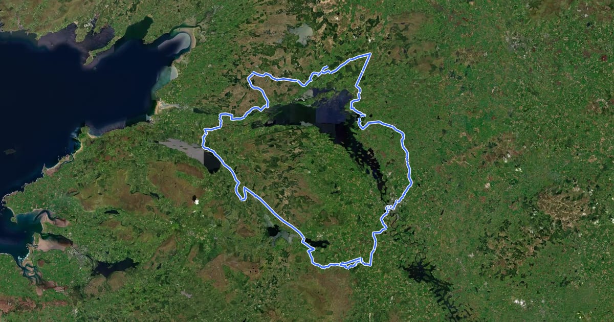Маршрут Kingfisher Cycle Trail - Northern Loop (Ride 1) на спутниковом снимке